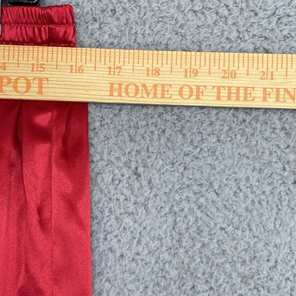 Vintage Victoria’s Secret Gold Label Red Pajama Set L/S Satin Pants Sz Large